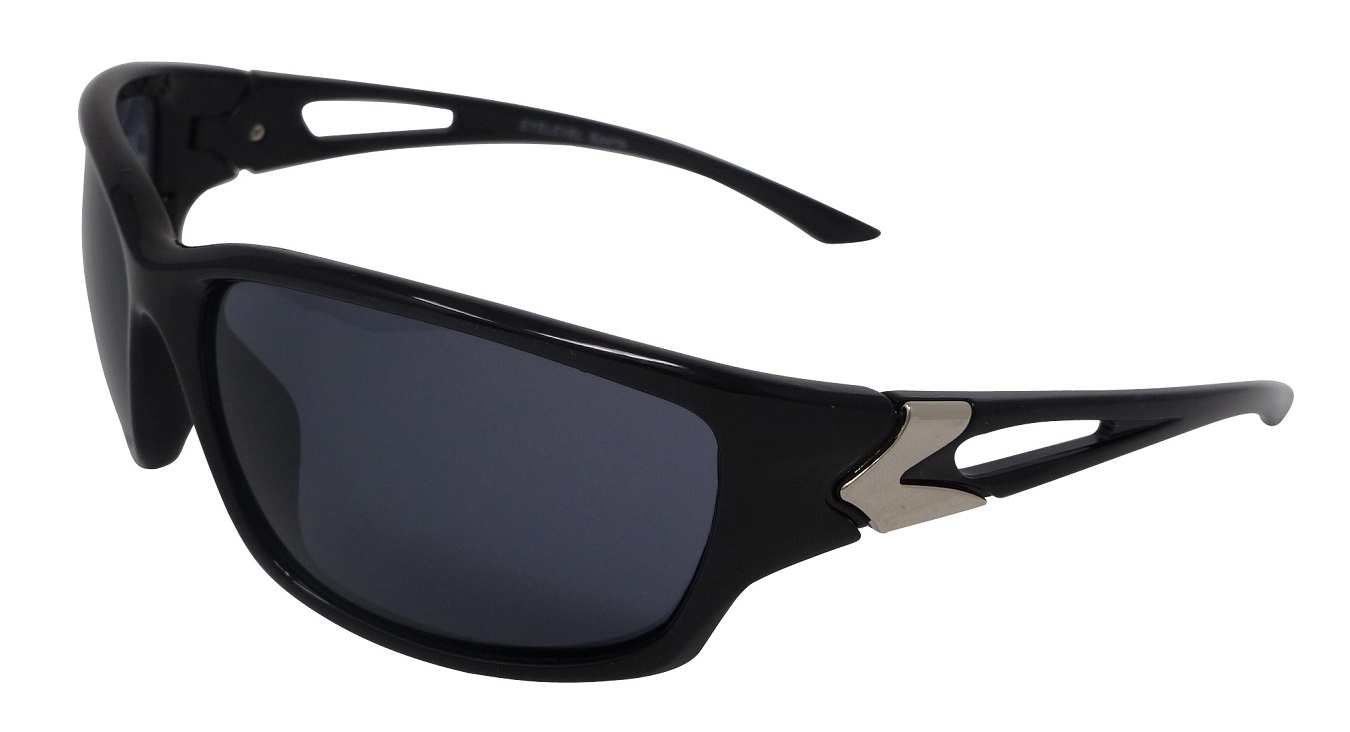 Atomic Satin Black Frame Grey Shatterproof Lenses