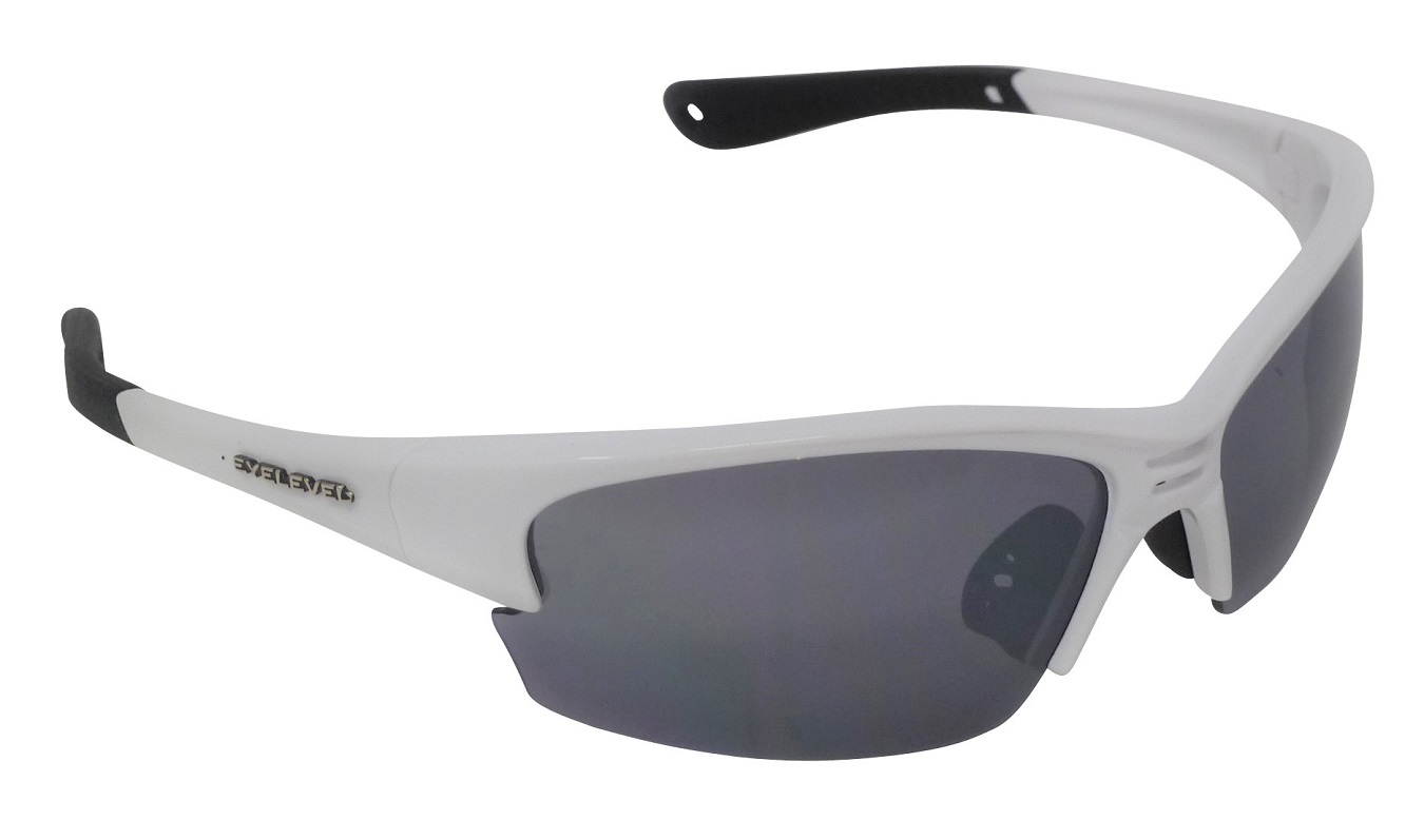 Delta White Sunglasses-Grey mirror coated Lenses