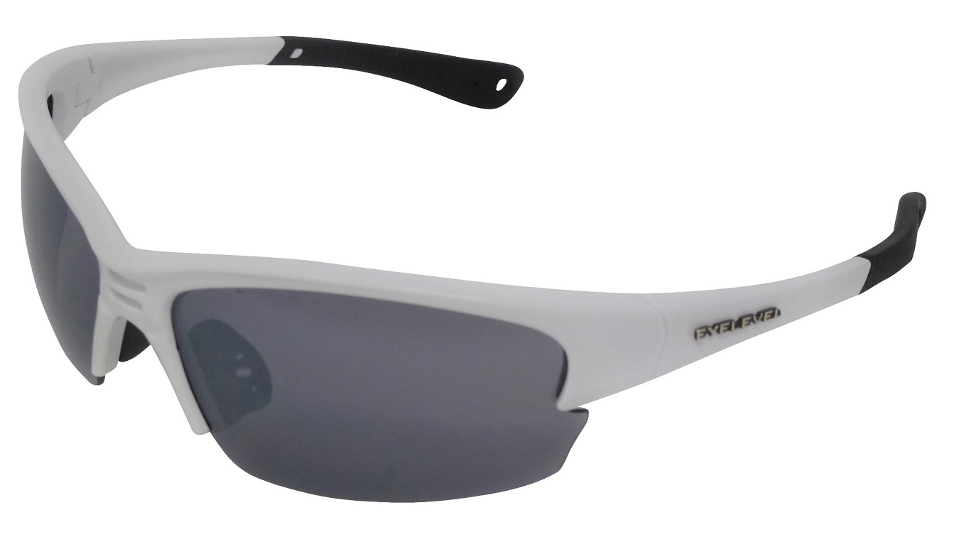 Delta White Sunglasses-Grey mirror coated Lenses