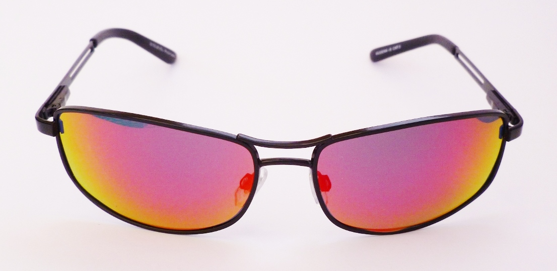 FREE SHIPPING! Modena Metal Frame Sunglasses Polarized Red Mirror cat 3 ...