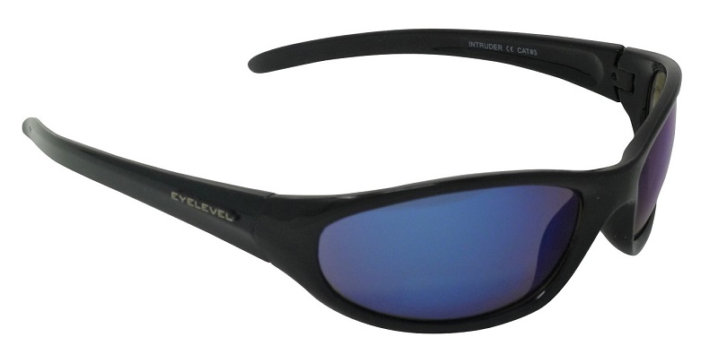 Intruder Sport Sunglasses Blue Mirror Cat-3 UV400 Shatterproof Lenses 