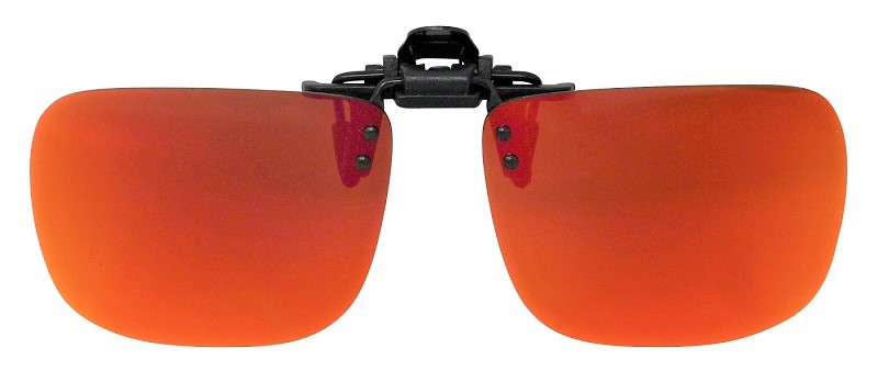 Clip-On  Sunglasses MR-2 Polarized Red Mirror Cat-3 UV400 Lenses