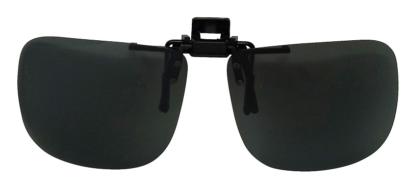Clip-On Sunglasses USA-2 Polarized Grey Cat-3 UV400 Lenses