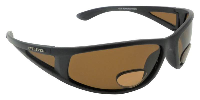 PowerStriker Sunglasses Polarized Brown UV400 Lenses with Bifocal+2.00 Insets