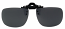 Clip-On Flip-1 Polarized Sunglasses Silver-Mirror Cat-3 UV400 Flip-up Lenses  