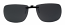 Clip-On Slide-A Polarized Sunglasses Silver-Mirror Cat-3 UV400 Lenses 