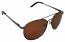 Cabrio Pilot Style Driving Sunglasses Polarized Copper UV400 Cat-3 Lenses (M) 
