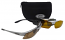 Challenger Silver Frame Sunglasses Set of 3 Polarized Interchangeable UV400 Lenses