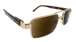 Jury Reading Sunlasses Matt Gold/Tortoiseshell Frame UV400 Brown Lenses