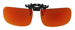 Clip-On  Sunglasses MR-1 Polarized Red Mirror Cat-3 UV400 Lenses 