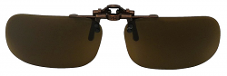 Clip-On USA-3 Polarized Sunglasses Brown Cat-2 UV400 Lenses