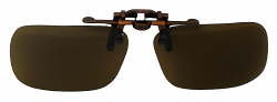 Clip-On Sunglasses USA-1 Polarized Brown Cat-2 UV400 Lenses