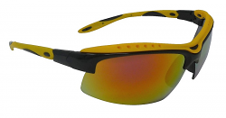Peak Sports Sunglasses Yellow Multi-coated Mirror Cat-3 UV400 Shatterproof Lenses 