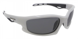 Castaway White Sunglasses Polarized Grey Cat-3 UV400 Lenses 